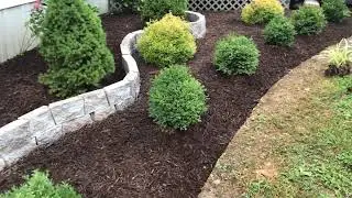 Fresh mulch edging simple landscape ideas // mobile home double wide // ideas para tu jard&iacute;n traila