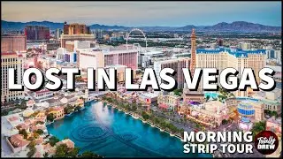 Morning walk along the LAS VEGAS Strip Planet Hollywood to Treasure Island