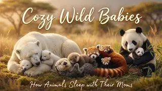 Cozy Wild Babies: How Animals Sleep with Their Moms | 90 Min Relaxing Sleep Video
