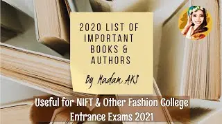 IMPORTANT Books & Authors of 2020 | A Useful website for NIFT mock tests | Current Affairs for NIFT