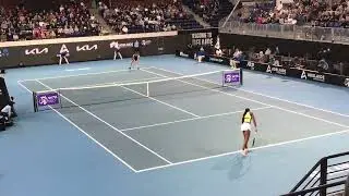 Ash Barty v Coco Gauff - court level rally - Adelaide 2022
