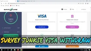SURVEY JUNKIE VISA CARD WITHDRAW || SURVEY JUNKIE VISA CARD NEW WITHDRAW 2022.