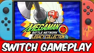 Megaman Battle Network Legacy Collection (Nintendo Switch) TomahawkMan Boss Battle Gameplay