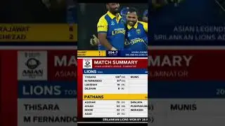 Asian Legends League 2025 - Eliminator! | Sri Lanka Lions vs Afghanistan Pathan#indian