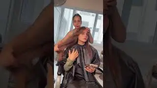 Beenish Chauhan getting hair cut by beenishparvez #pakistanmakeupartists #celebrities #hairstylist