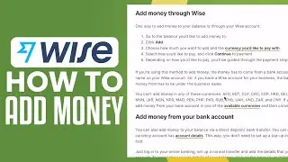 How To Send Money To Your Wise Account (2025) Easy Tutorial