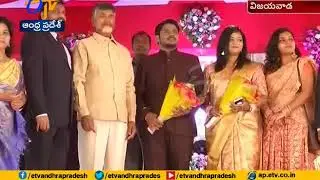 Chandrababu attend SC Corporation director Vijaya Kumar daughter marriage in Vijayawada