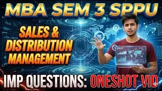 Sales and Distribution Management One Shot PYQ | MBA Sem-3 | | SPPU Pattern
