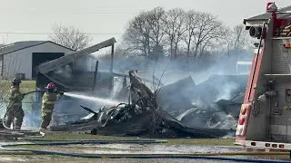 Wind driven Barn/Garage Fire.  Newton County, Missouri. 3-18-2025
