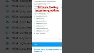 Software testing interview questions #softwaretesting #automation sting #manual #interviewquestions