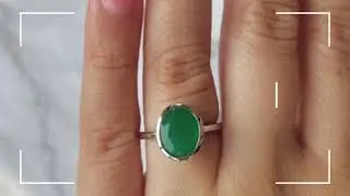 Elegant Green Onyx Ring &ndash; Timeless Beauty in 925 Sterling Silver