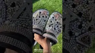 FULL GLAM CROCS #shorts #crocs #diy #bedazzle #blingbling #shiny #howto #nofilter #beautiful