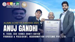 🎓 Alumni Achiever 2025 | Inspiring Talk by Anuj Gandhi, President & Founder &ndash; Neuromotion Systems