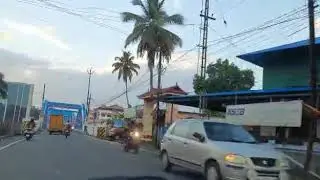 Piravom Arch Bridge Decorated for Election