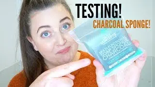 TESTING An Exfoliating Charcoal Soap Sponge! | KayleighMC