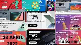 Amazon World Book Day Quiz Answers Today |23 April 2022| Amazon insurance ke fayde jano hindi mein|