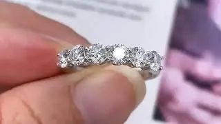 1.32 CTW Six Stone Lab-Grown Diamond Wedding Band #annivarsary #weddingband #labdiamondring