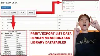 Print/export list data dengan library datatables