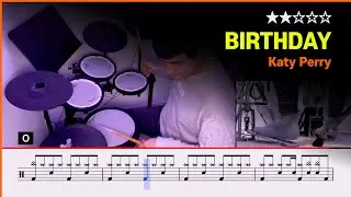 [Lv.04] Birthday -  Katy Perry  (★★☆☆☆) Pop Drum Cover with Sheet Music