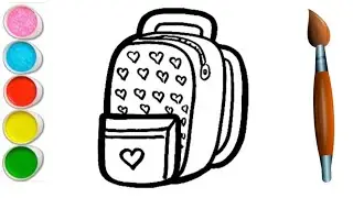 Bag Drawing For Kids | Coloring Painting | How to draw bag | Kids Drawing | Kids Video |