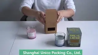 Scented Candle Packaging Paper Box with Open Window, Cardboard Boxes Made in China Factory