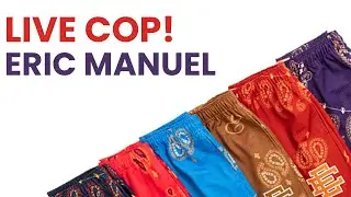 Live Cop! Eric Manuel EE Purple Paisley Shorts