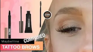 best brow products ➡️ Maybelline Tattoo Studio Brow Gel, Pen, & Pot Pomade compared