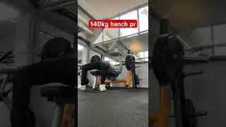 140kg bench pr #benchpr #benchpress #315bench #3plates