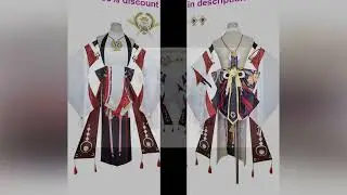 #Women's Yae Miko Cosplay Costume Jacquard Fabric Anime Character Outfit with Headwear Shorts And E