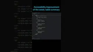 Accessibility improvement: table summary #accessibility #inclusivedesign
