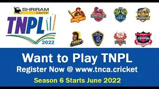 TNPL 2022 - Starts 23 June 2022 Matches @  Tirunelveli - Dindugal l Salem & Coimbatore