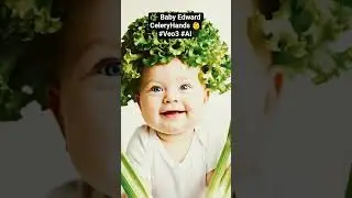 🌿 Baby Edward CeleryHands - Eduardo ManosApio beb&eacute; 👶#Veo3 #AI #viralshorts #shorts