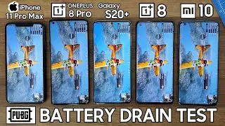 ТЕСТ НА РАЗРЯД БАТАРЕИ OnePlus 8 / 8 Pro против iPhone 11 Pro Max / Xiaomi Mi 10 / Galaxy S20+ в ...