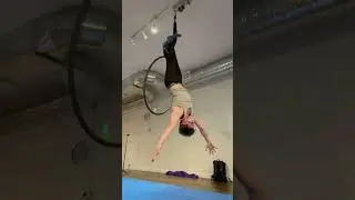 Aerial Hoop Top Bar Leg Routine #aerialist #lyra #aerialhoop #circus #acrobatics