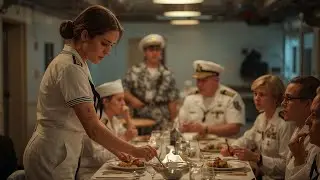 They Made Her Serve at the Officer's Table — Then the Admiral Saw the Navy Cross Scar