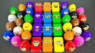 Spongebob Squarepants 🌈 Hidden Slime Surprise | Patrick Star Clay Eggs ASMR