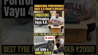 Portronics Tyre Inflator LIVE Demo | Honest Review & Unboxing | Budget Tyre Inflator 2 in 1 in 2000