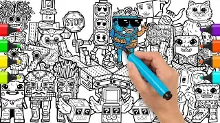 All TOP Italian Brainrot New Big Coloring Pages | How to Color All Popular Steal a Brainrot ROBLOX.