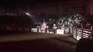 Fort Worth Stockyards Rodeo Opening. Flag carried by Elizabeth Fleisner-Haught