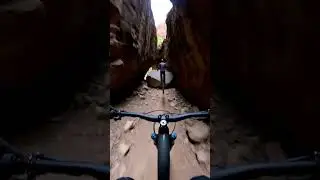 Biker down a knarly cave  #automobile #canyon #mtb #gopro #mountainbike