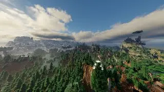Minecraft Amplified world with extreme render distance!