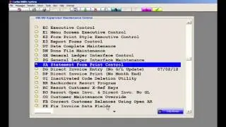 Credit/Debit Entry, Print and Audit Trail Update in Accounts Receivable