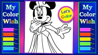 Princess Minnie Mouse | Disney Coloring Page | Speed Coloring | My Color Wish