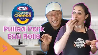 DIY 🧀 Mac & Cheese Pulled Pork Egg Rolls with @HJF