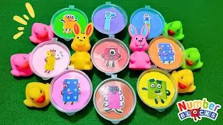 Numberblocks - Looking Cups of Slime Numberblocks Alphablocks Color! Satisfying Slime Videos | ASMR