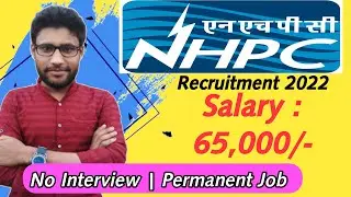 NHPC Recruitment 2022 | Job Vacancy 2022 |  NHPC Vacancy  For JE
