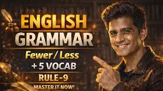 English grammar rule -9 /fewer/less /important rule english grammar/vocab with trick/important vocab
