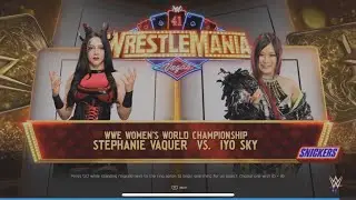 WWE 2K25 Stephanie Vaquer vs Iyo Sky WWE Women's World Championship match