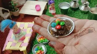 Miniature chocolate cake, miniature chocolate cooking recipe, miniature chocolate cake village style