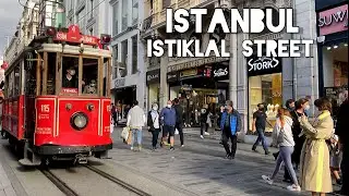Istanbul City, Walking On The Most Popular Street In The City - Istiklal - 30 SEP 2021 - 4K